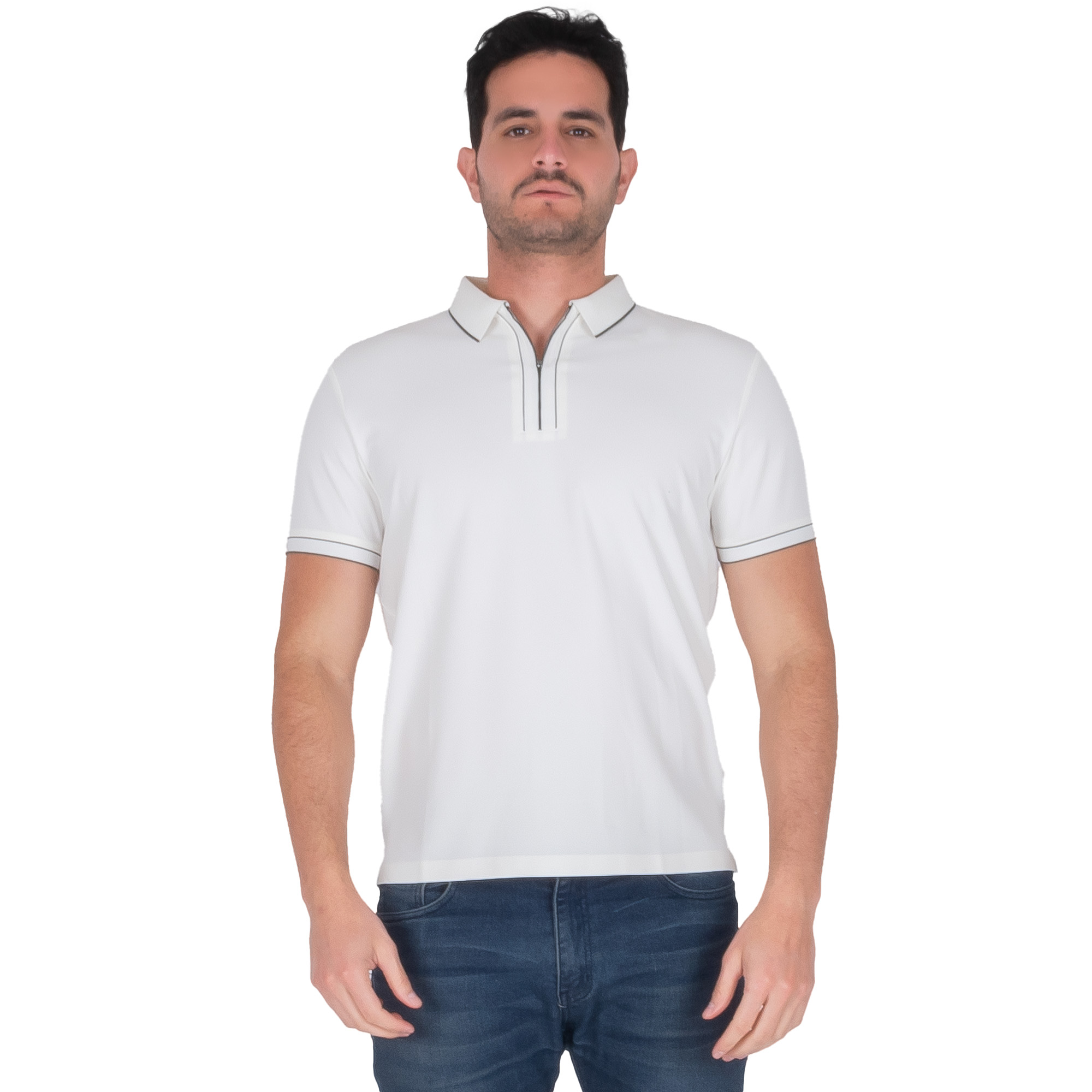 Generra | Playera Tipo Polo Con Ribete Para Hombre