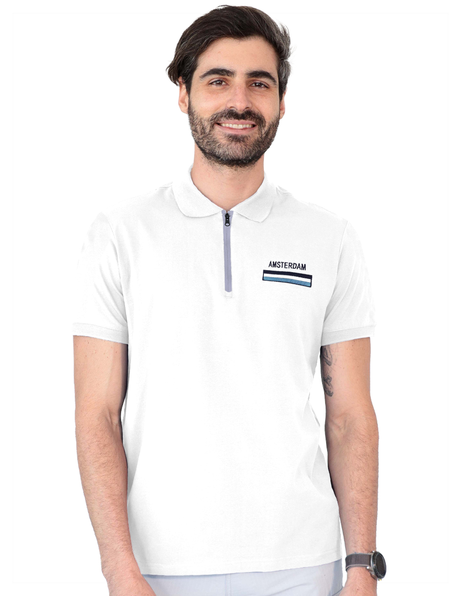 Foto 2 pulgar | Playera Caballero George-le2435 Roosevelt Blanco
