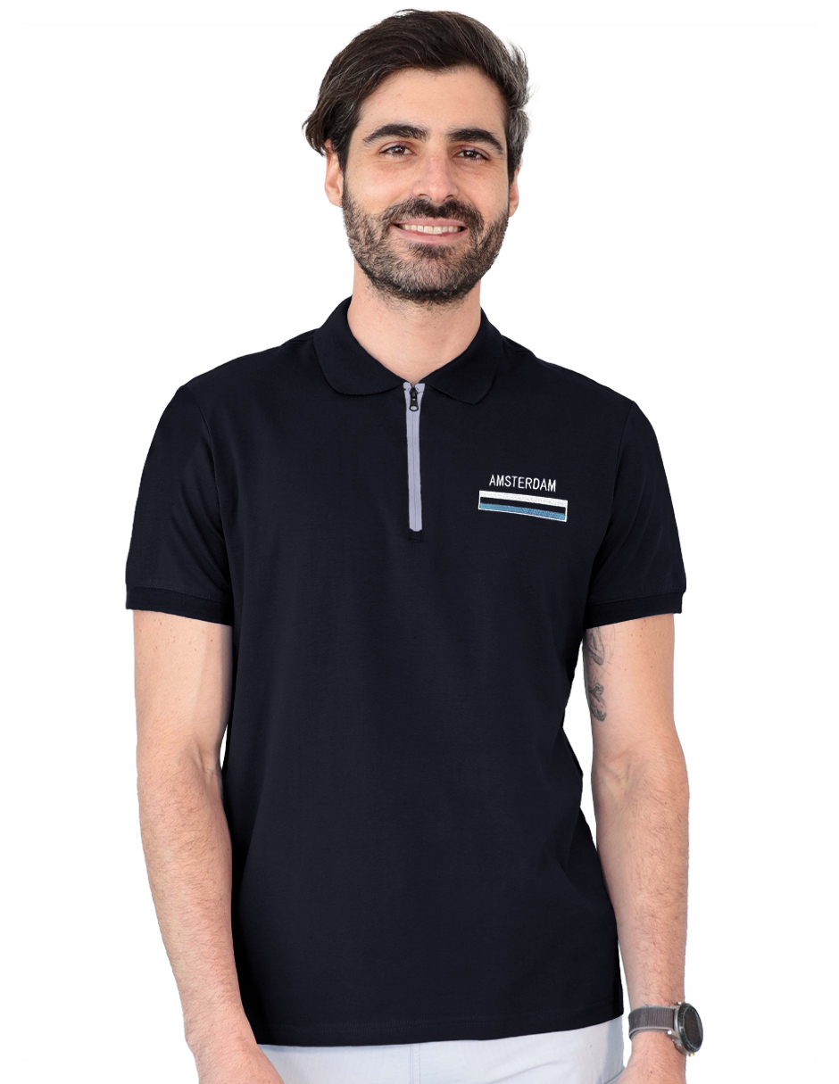 Playera Caballero George-le2435 Roosevelt Negro