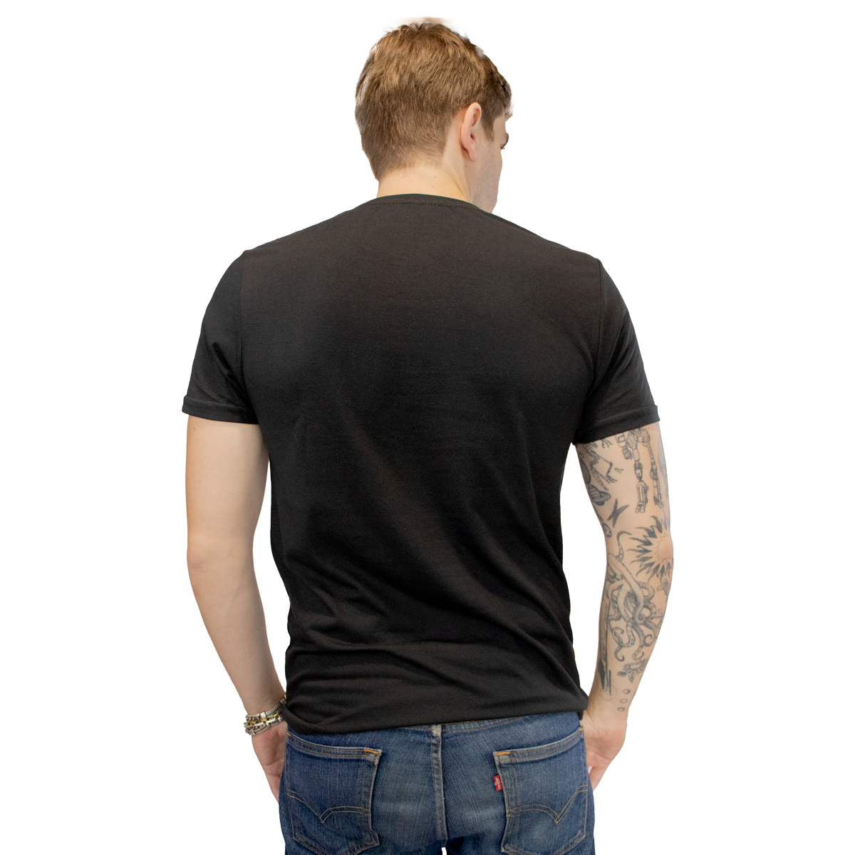 Foto 3 pulgar | Playera Básica Indicum Denim Negra para Hombre