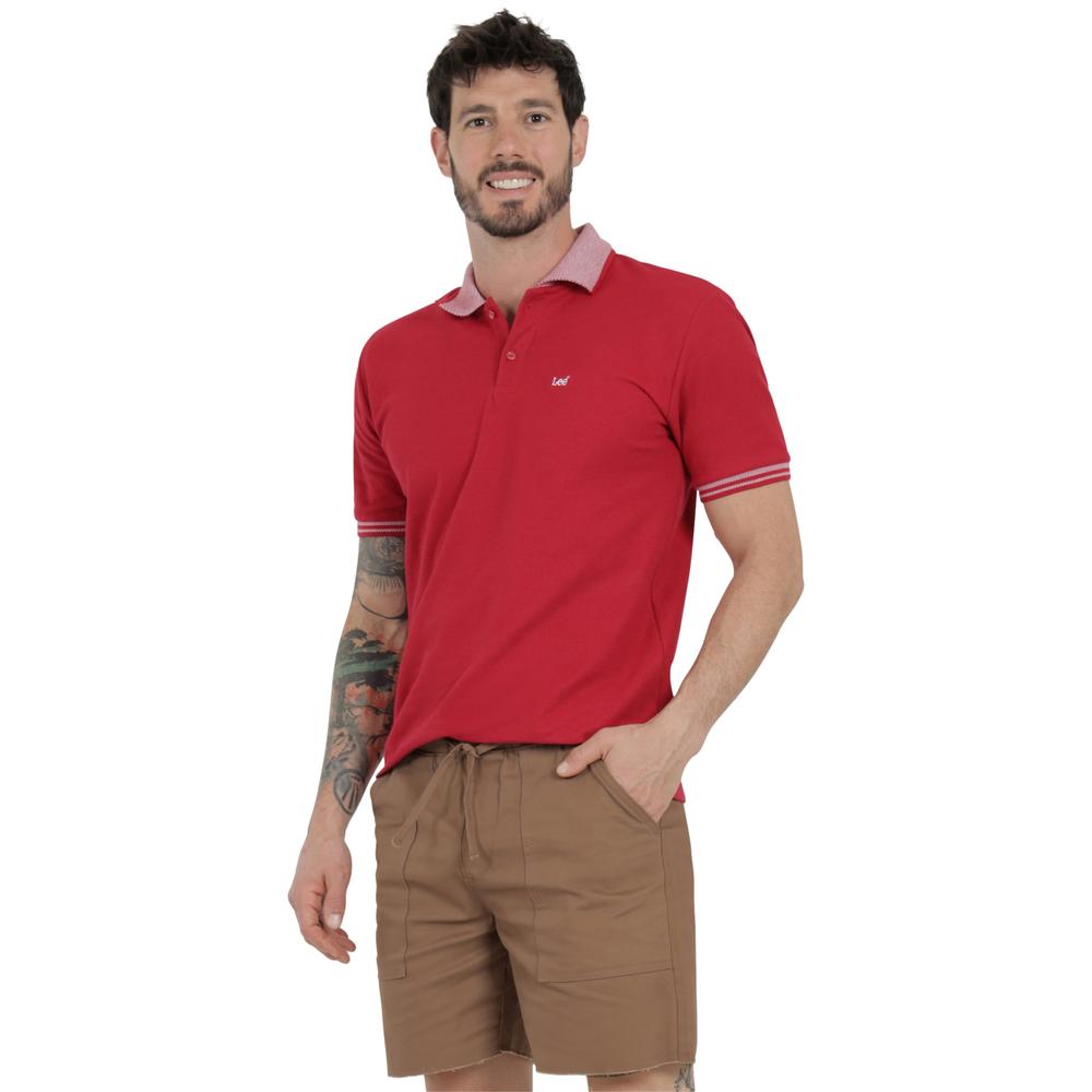 Foto 3 pulgar | Playera Lee Hombre Quality Genuine Slim Fit 272 Rojo