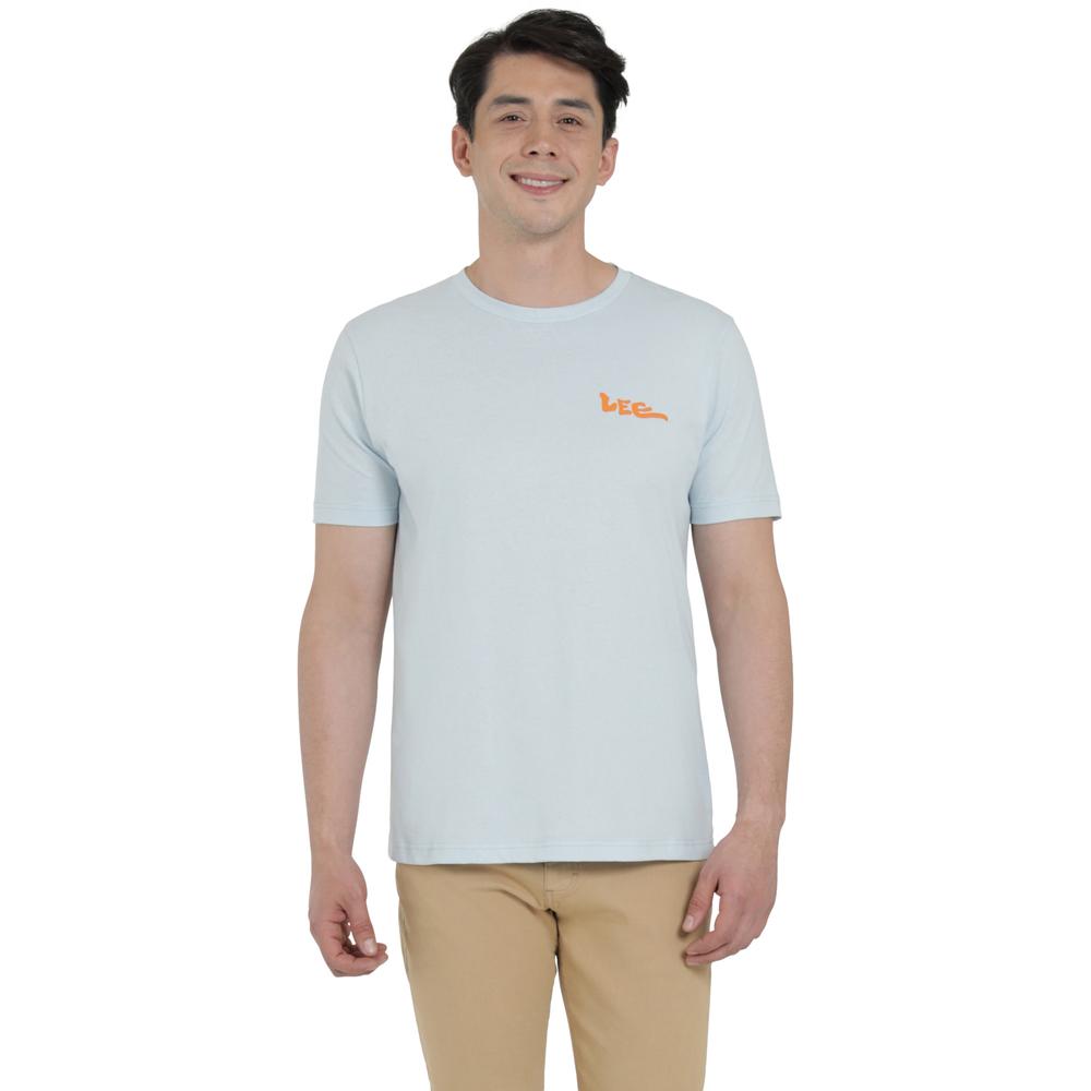 Foto 2 pulgar | Playera Lee Hombre Vintage Slim Fit 295 Azul Cielo