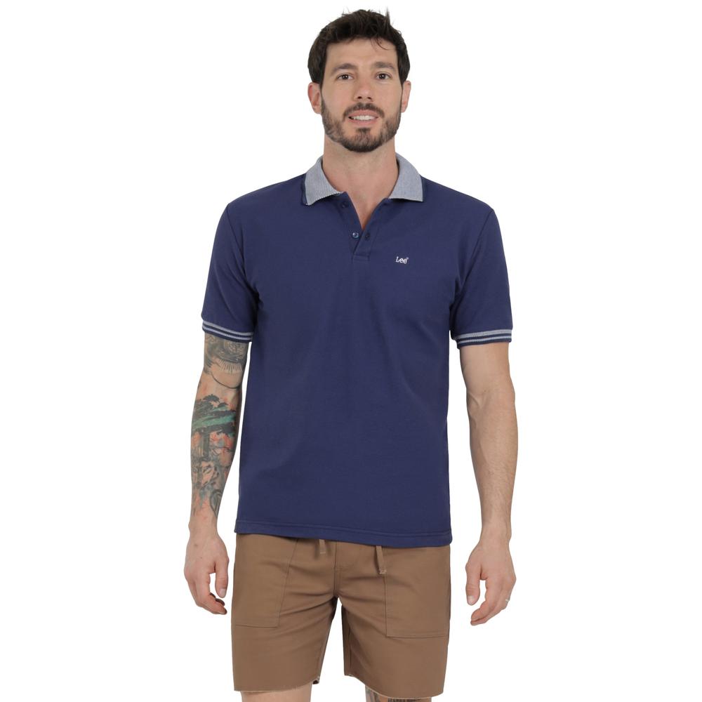 Playera Lee Hombre Quality Genuine Slim Fit 271 Azul Marino