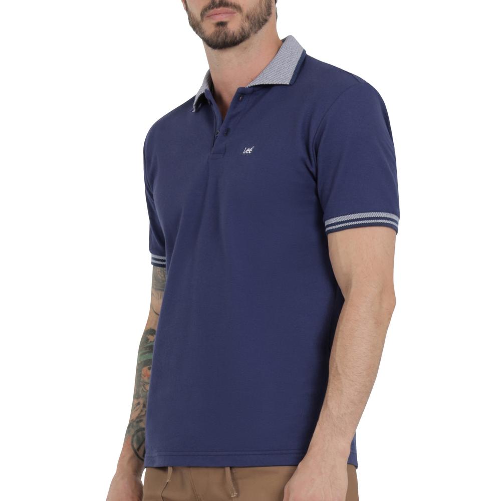 Foto 5 | Playera Lee Hombre Quality Genuine Slim Fit 271 Azul Marino