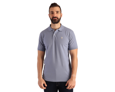 Foto 1 | Playera Tipo Polo Para Hombre Marca Rams Cottons Modelo Roger Color Azul Acero Slim Fit