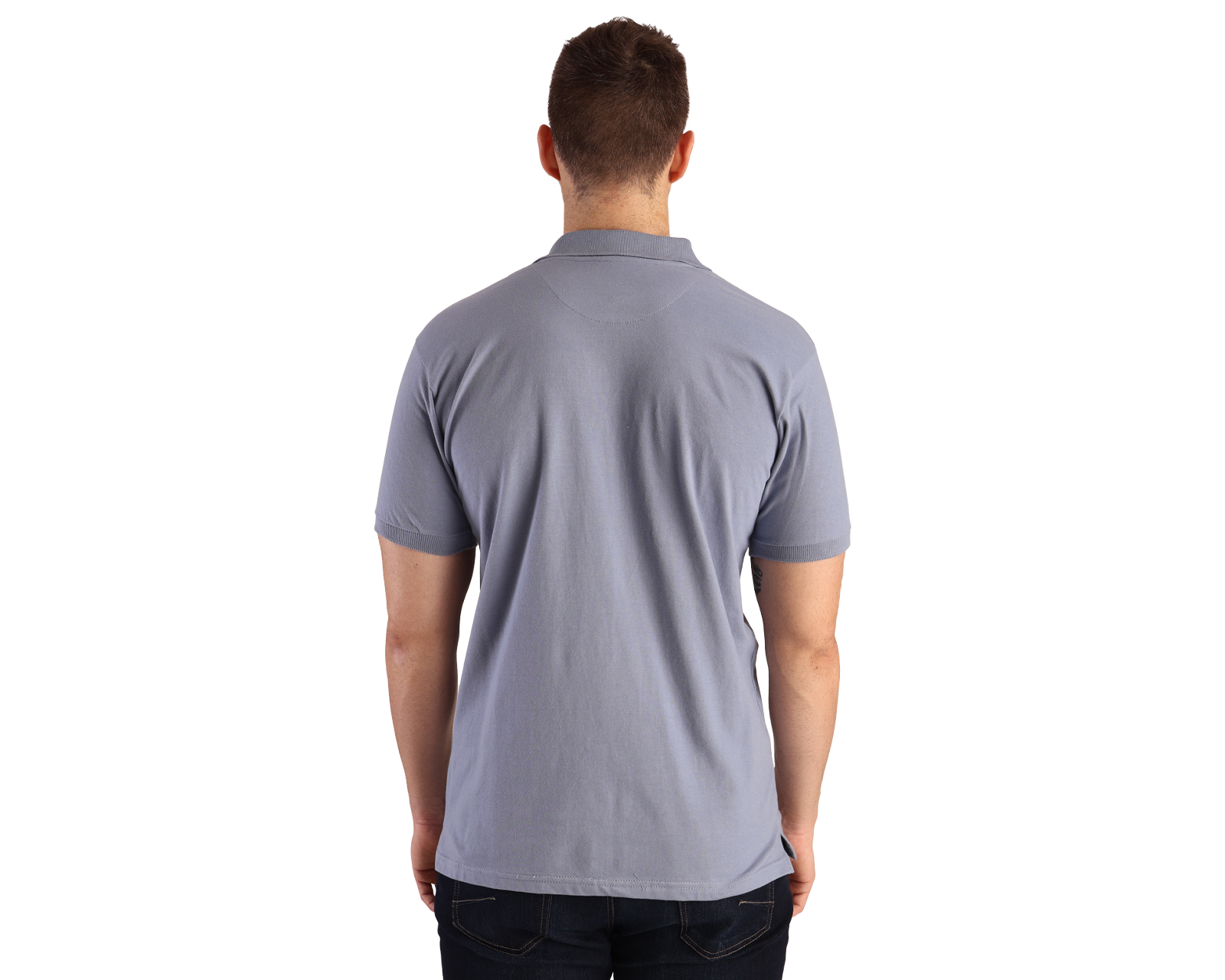 Foto 3 pulgar | Playera Tipo Polo Para Hombre Marca Rams Cottons Modelo Roger Color Azul Acero Slim Fit