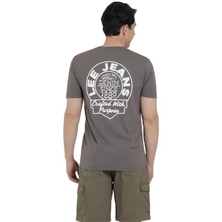 Foto 3 | Playera Lee Hombre Vintage Slim Fit 264 Gris Oscuro