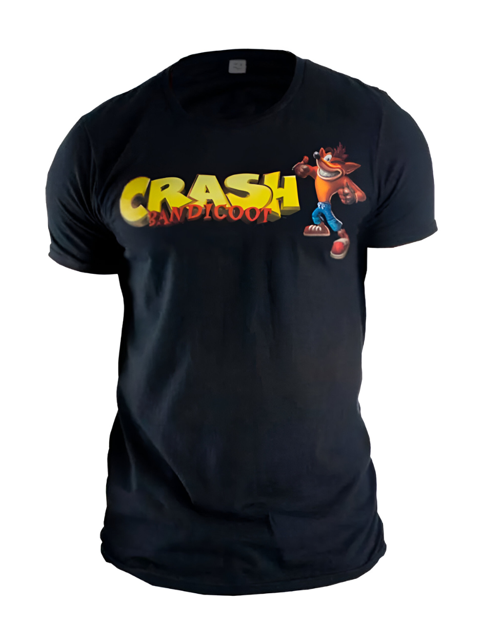 Foto 3 pulgar | Playera De Algodón Crash Bandicoot Color Negra Talla Mediana