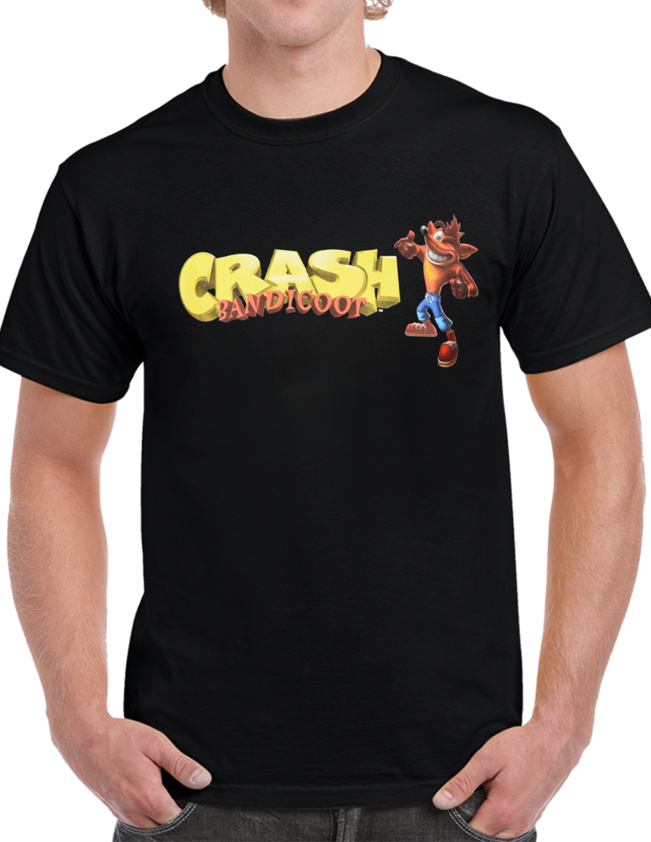 Foto 5 pulgar | Playera De Algodón Crash Bandicoot Color Negra Talla Mediana