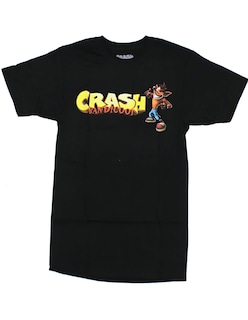 Foto 1 | Playera De Algodón Crash Bandicoot Color Negra Talla Chica