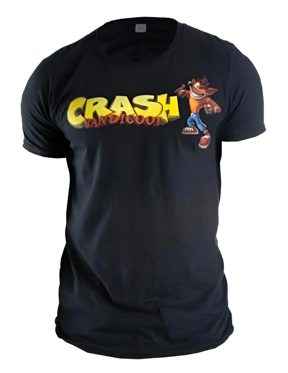 Foto 3 pulgar | Playera De Algodón Crash Bandicoot Color Negra Talla Chica