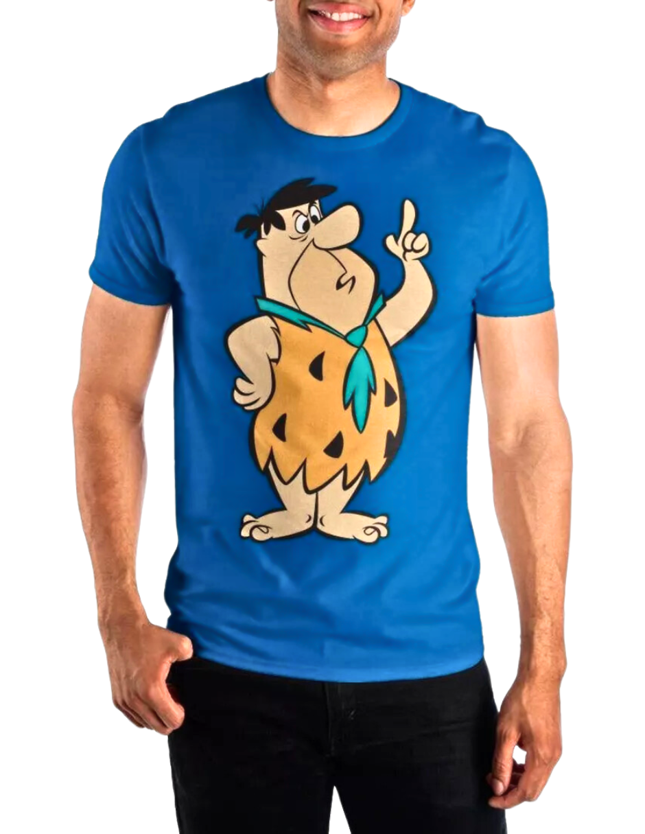 Foto 4 pulgar | Playera Los Picapiedra Color Azul The Flinstones Talla Chica