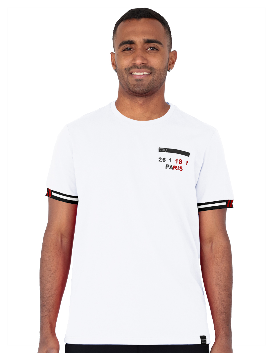 Playera Hombre Roosevelt Tish-le2507 Blanco
