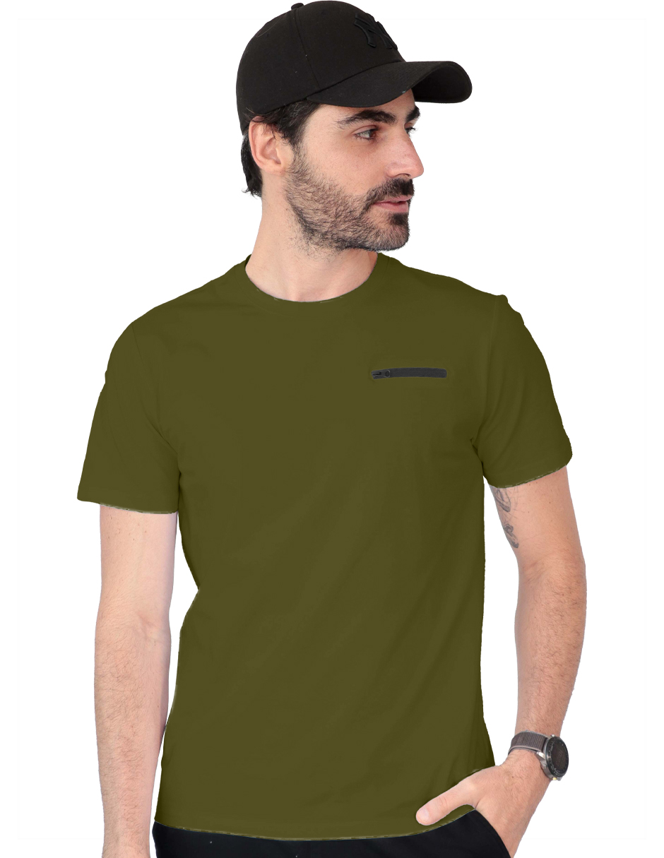 Playera Basica Roosevelt Tish-le2506 Militar
