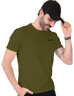 Foto 2 | Playera Basica Roosevelt Tish-le2506 Militar