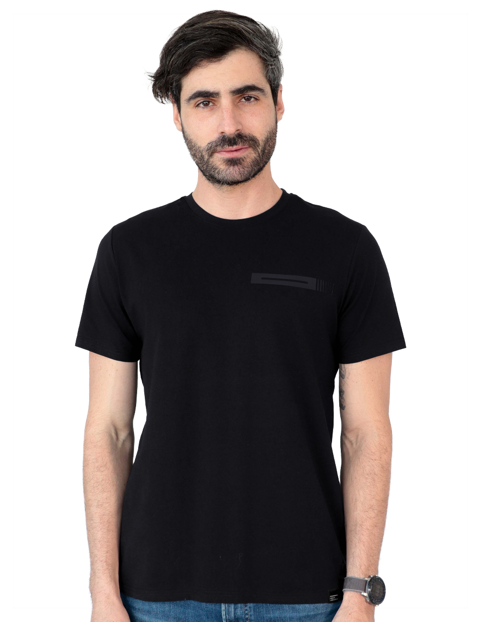 Playera Hombre Tish-le2511 Roosevelt Negro