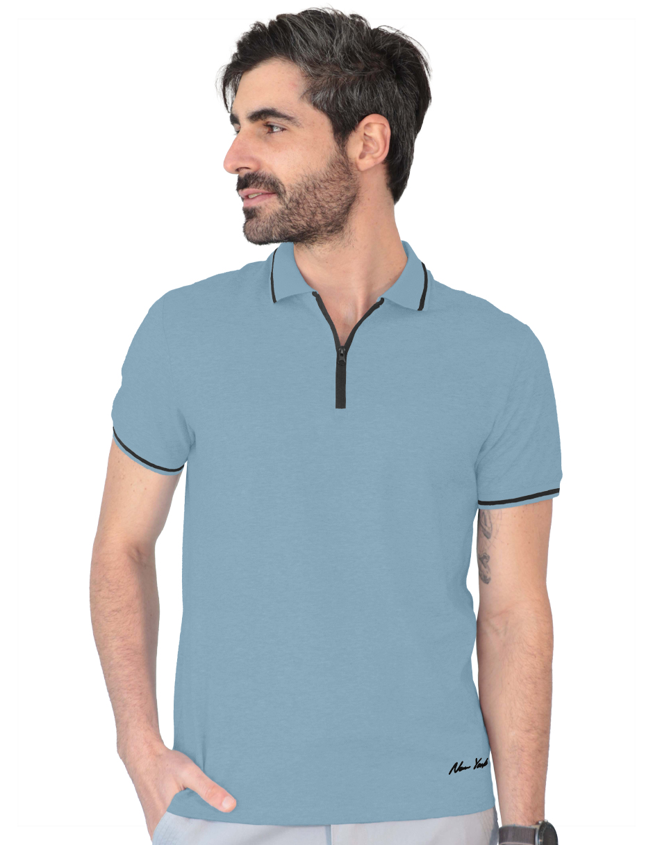 Foto 2 pulgar | Playera Hombre Roosevelt George-le2432 Azul
