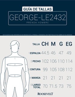Foto 5 | Playera Hombre Roosevelt George-le2432 Azul