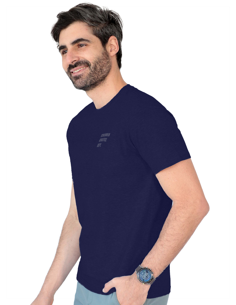 Foto 3 pulgar | Playera Caballero Tish-le2510 Roosevelt Azul Marino