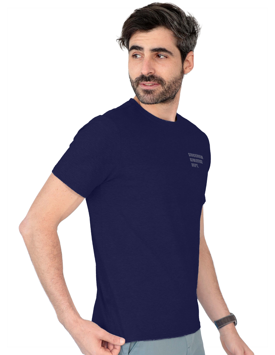 Foto 4 pulgar | Playera Caballero Tish-le2510 Roosevelt Azul Marino