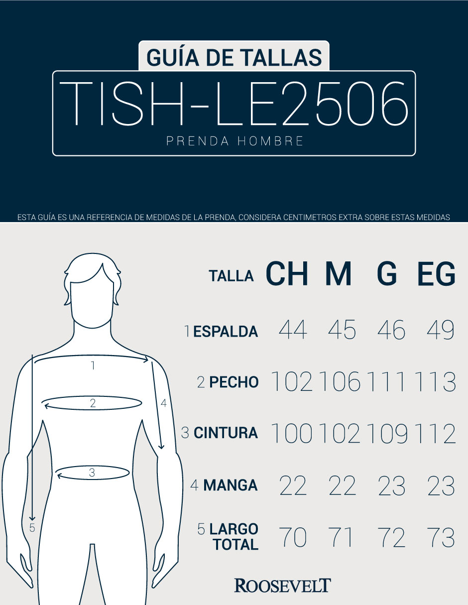 Foto 7 pulgar | Playera Basica Roosevelt Tish-le2506 Camel
