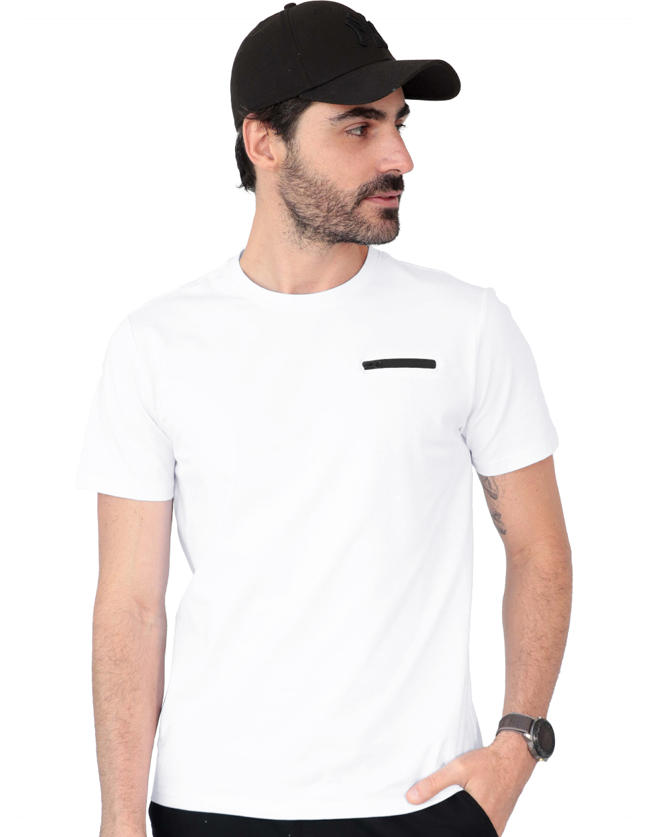 Playera Basica Roosevelt Tish-le2506 Blanco