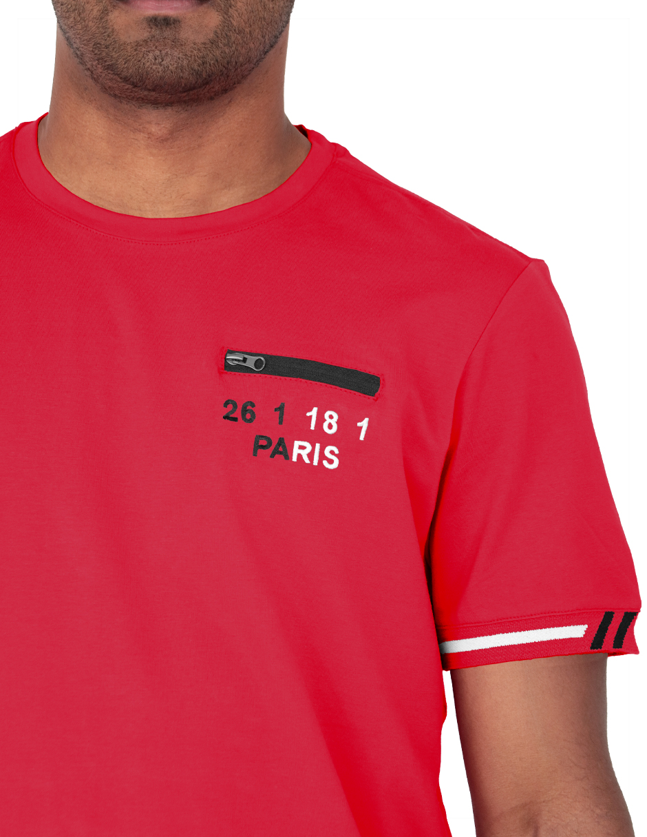 Foto 4 pulgar | Playera Hombre Roosevelt Tish-le2507 Rojo