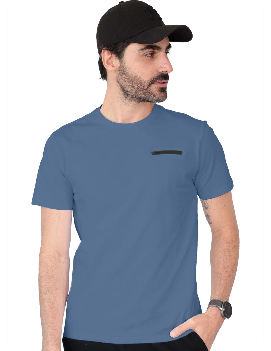 Playera Basica Roosevelt Tish-le2506 Azul