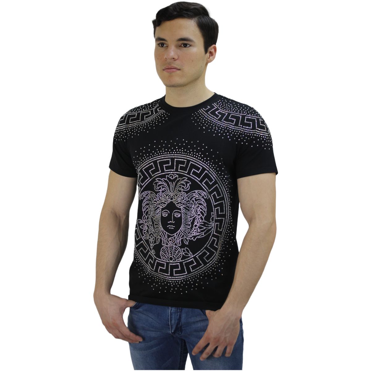 Playera Barabas 2st12 Black Silver para Hombre