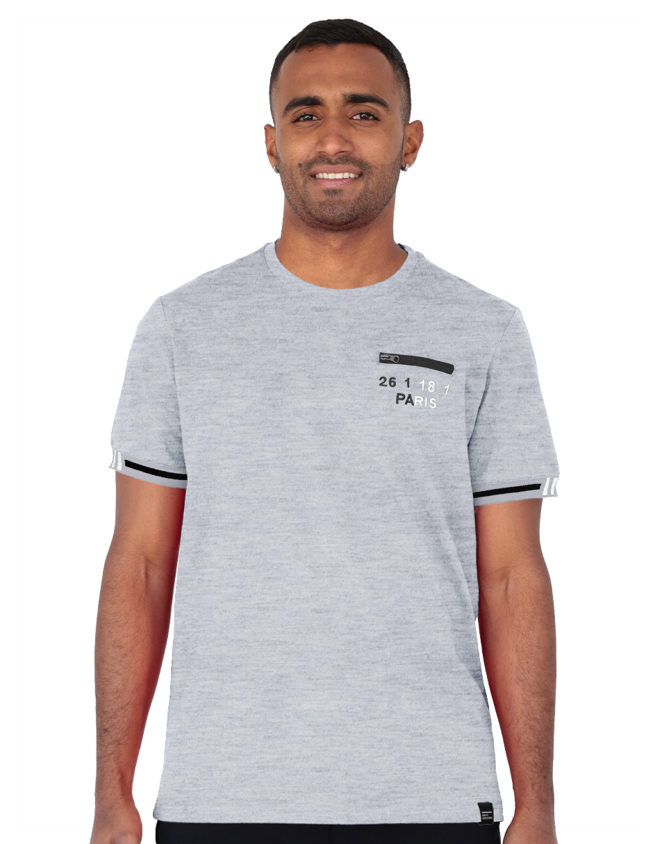 Playera Hombre Roosevelt Tish-le2507 Gris