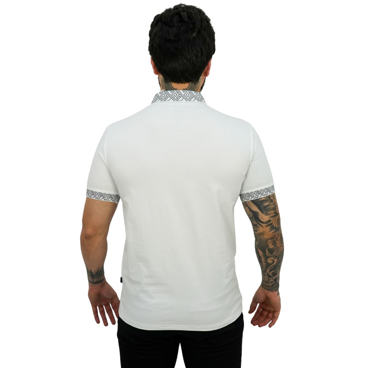 Foto 3 pulgar | Playera Barabas 3p01 White Black para Hombre