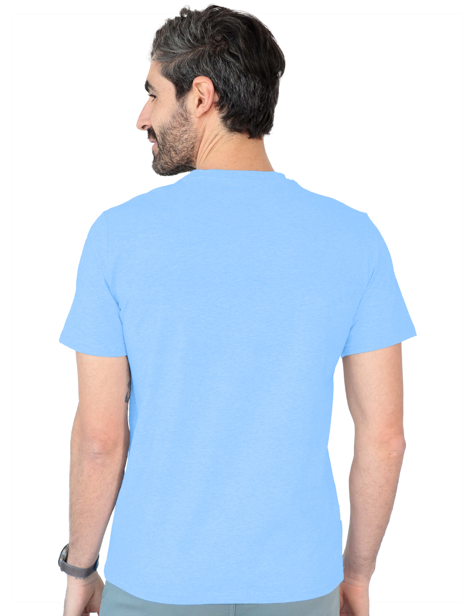 Foto 5 pulgar | Playera Caballero Tish-le2510 Roosevelt Azul Cielo