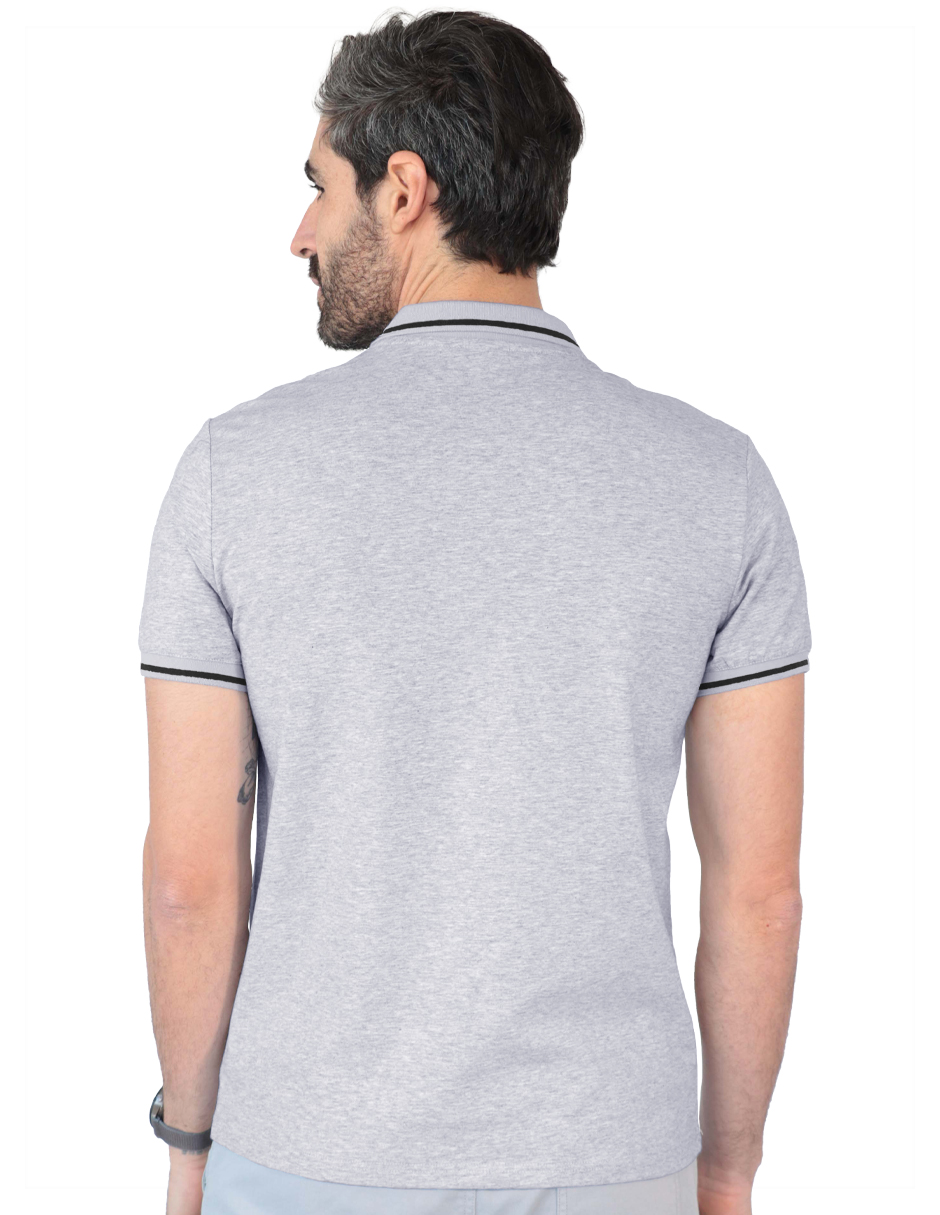 Foto 4 pulgar | Playera Hombre Roosevelt George-le2432 Gris