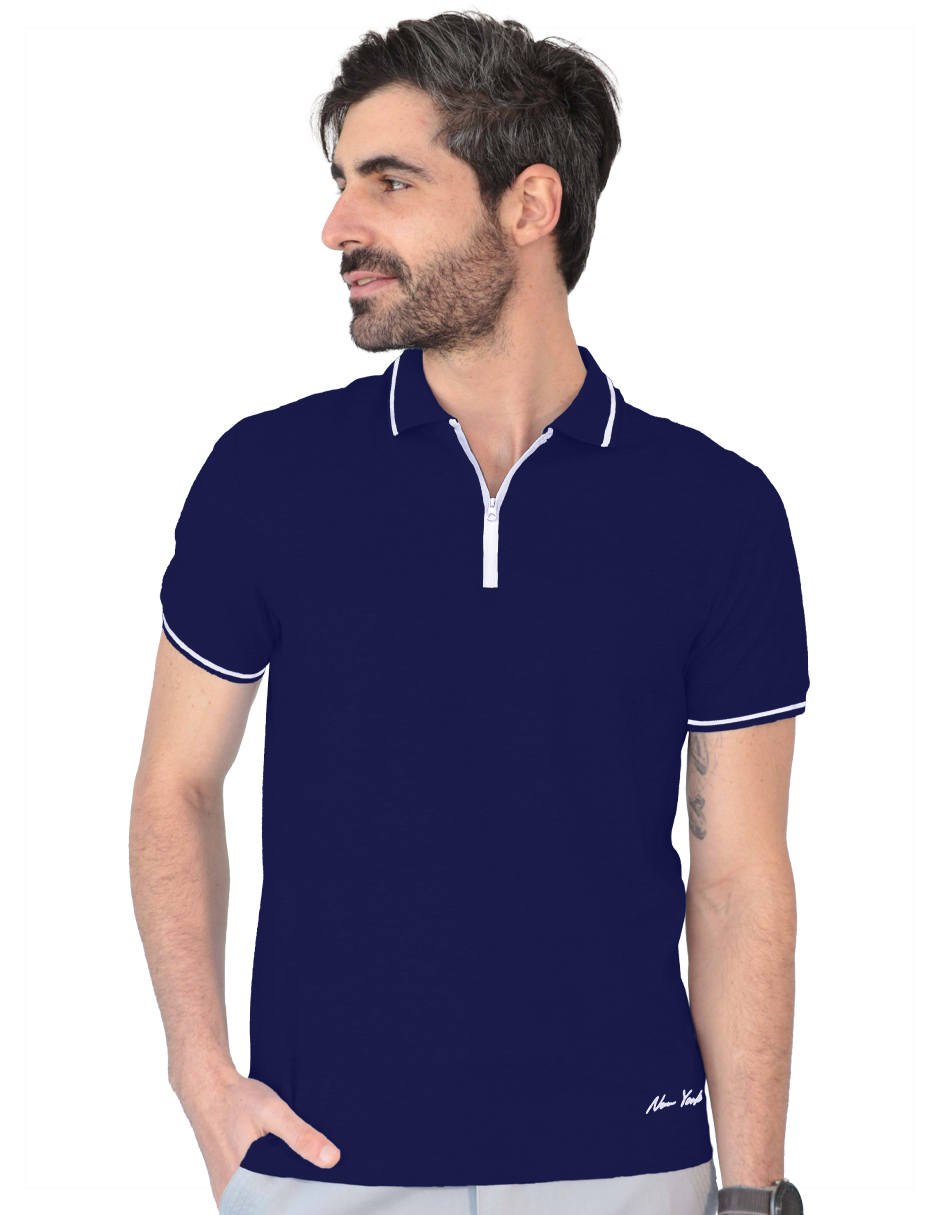 Playera Hombre Roosevelt George-le2432 Azul Marino