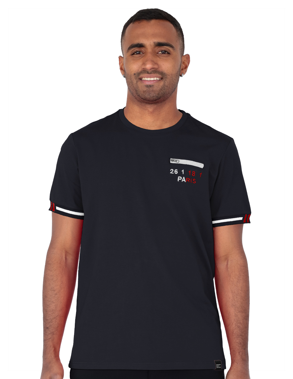 Playera Hombre Roosevelt Tish-le2507 Negro