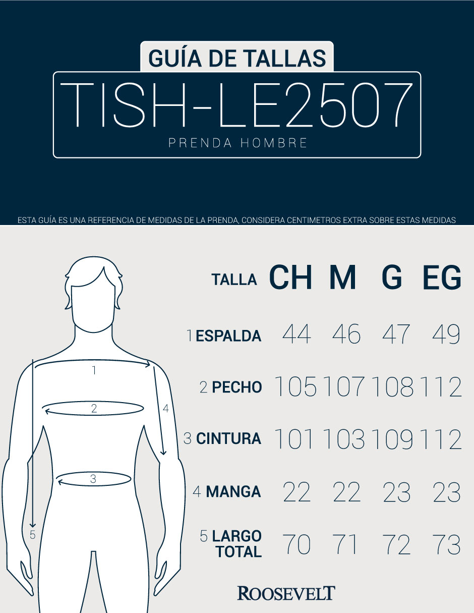 Foto 6 pulgar | Playera Hombre Roosevelt Tish-le2507 Negro