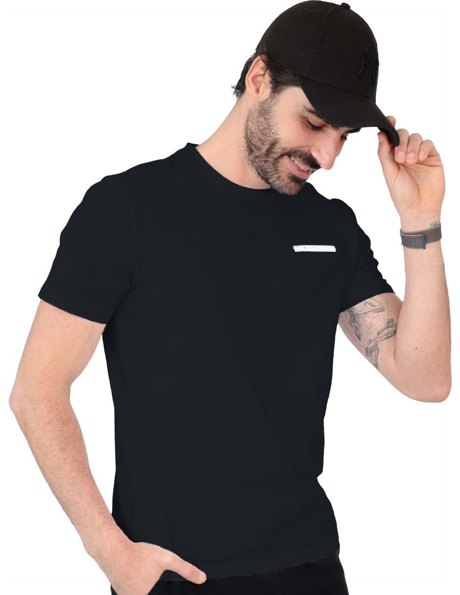 Foto 3 pulgar | Playera Basica Roosevelt Tish-le2506 Negro