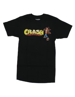 Foto 3 | Playera De Algodón Crash Bandicoot Color Negra Talla Grande
