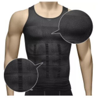 Foto 2 | Kit 3pzs Playeras Faja Reductora Moldeadora Para Hombre Talla M Eo Safe Imports Esi-15182-1 Negro