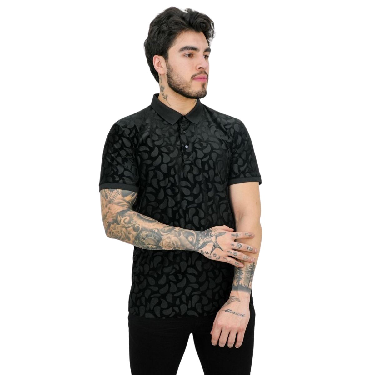 Playera Barabas Negra para Hombre