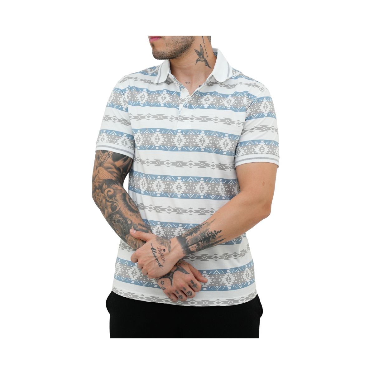 Playera Platinipara Hombre Azp9840 Blanco