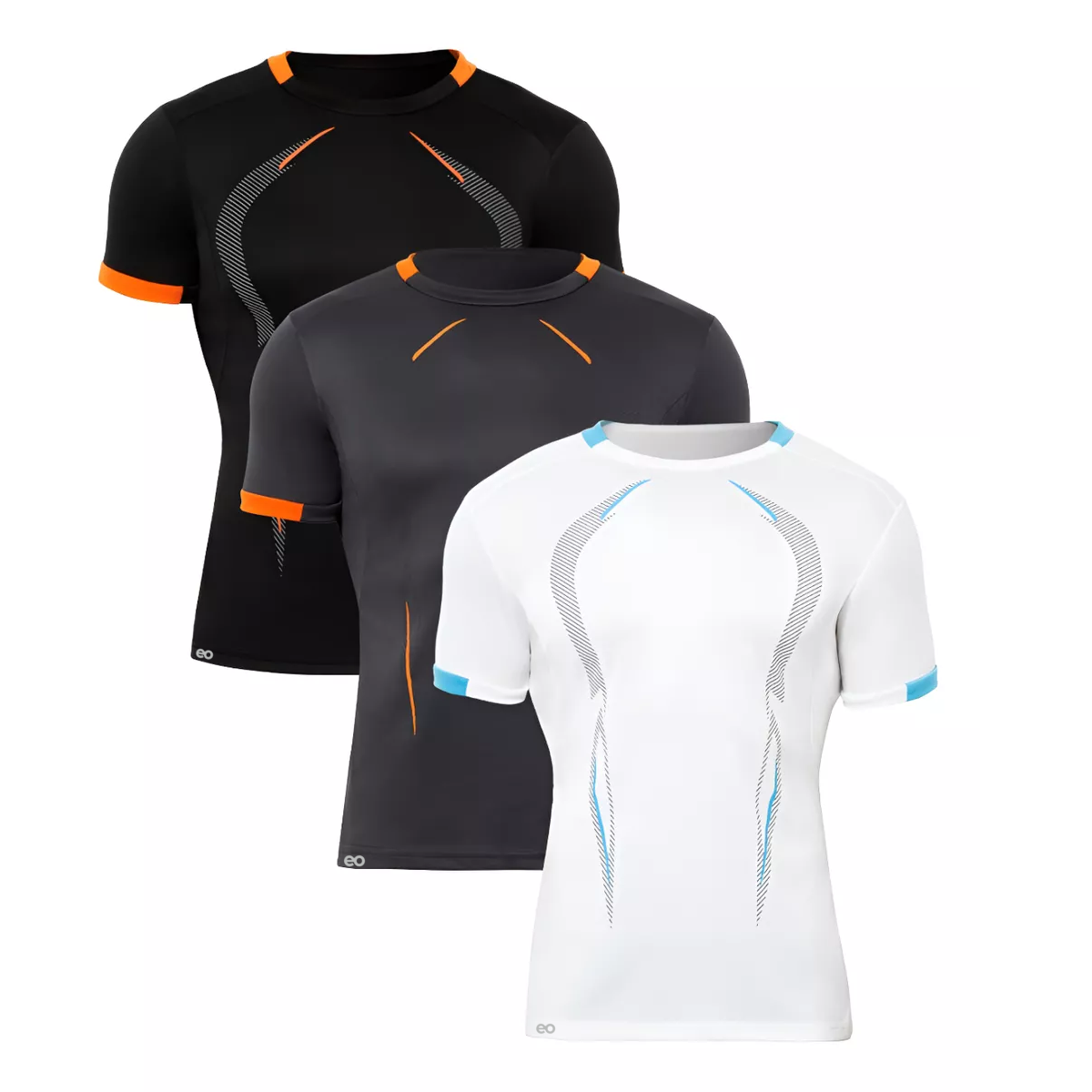 Playera Deportiva Eo Safe Imports Esi-14937-1 Multicolor 3 Piezas