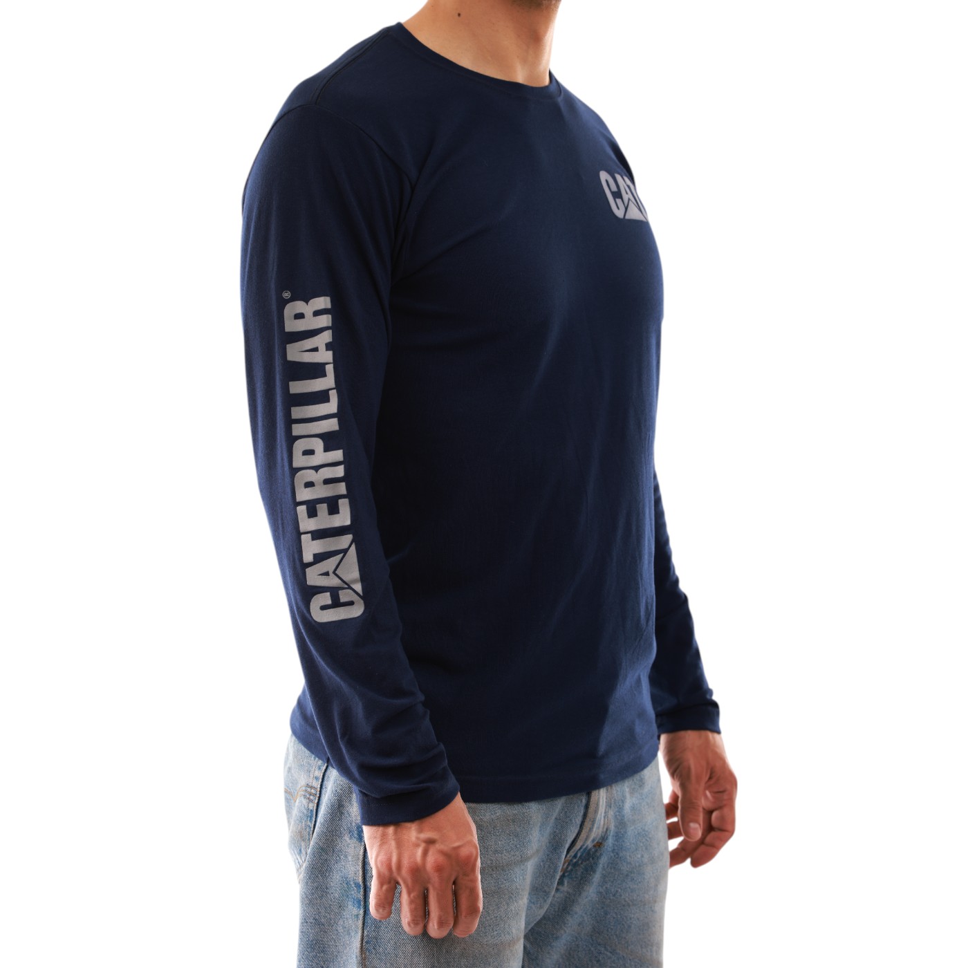 Foto 3 pulgar | Playera Cat 1510425 Para Hombre Color Azul Modelo 1510425
