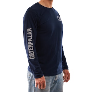Foto 2 | Playera Cat 1510425 Para Hombre Color Azul Modelo 1510425