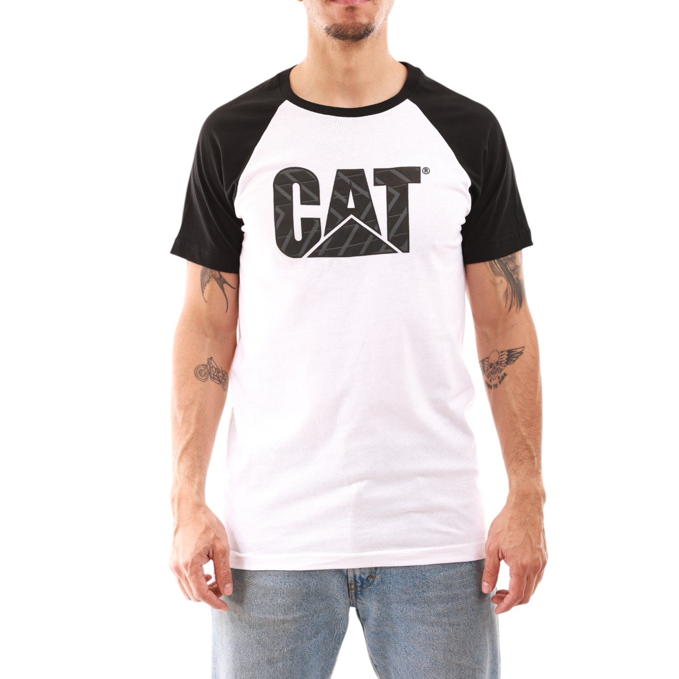 Playera Cat Catpl200 Amn Para Hombre Color Blanco Modelo Catpl200amn