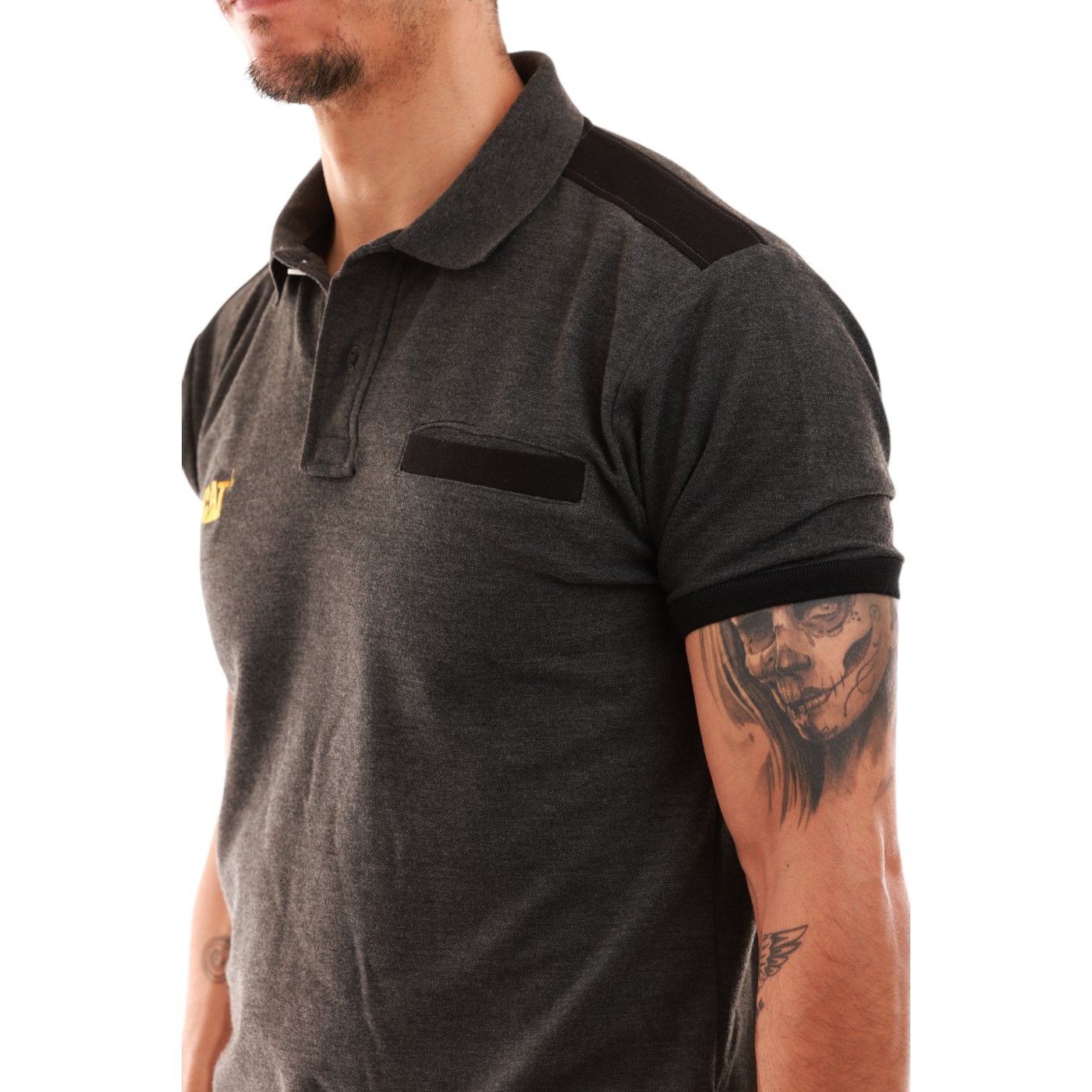 Foto 5 pulgar | Playera Cat Cs23m-ps10r Para Hombre Color Gris Modelo Cs23mps10r