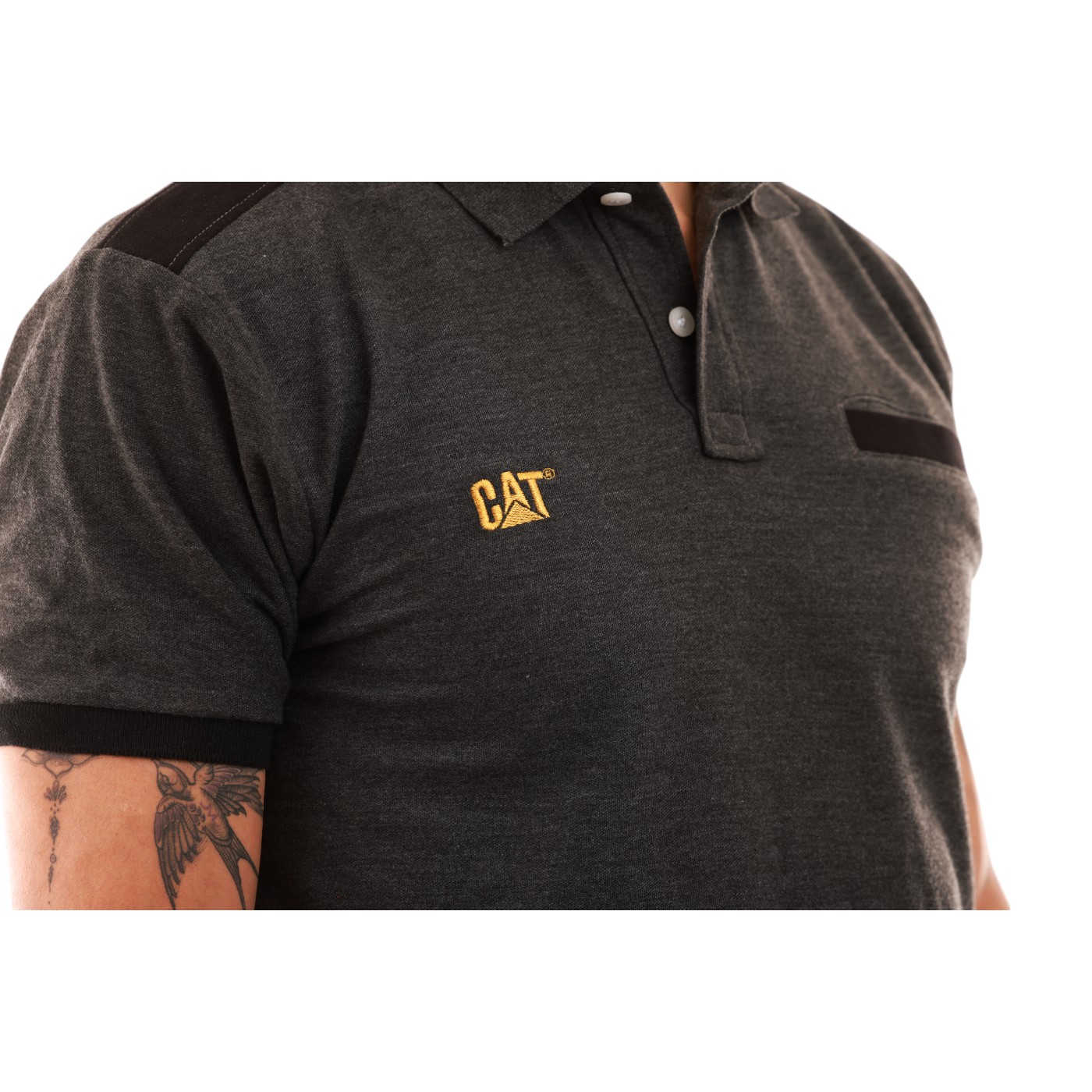 Foto 6 pulgar | Playera Cat Cs23m-ps10r Para Hombre Color Gris Modelo Cs23mps10r