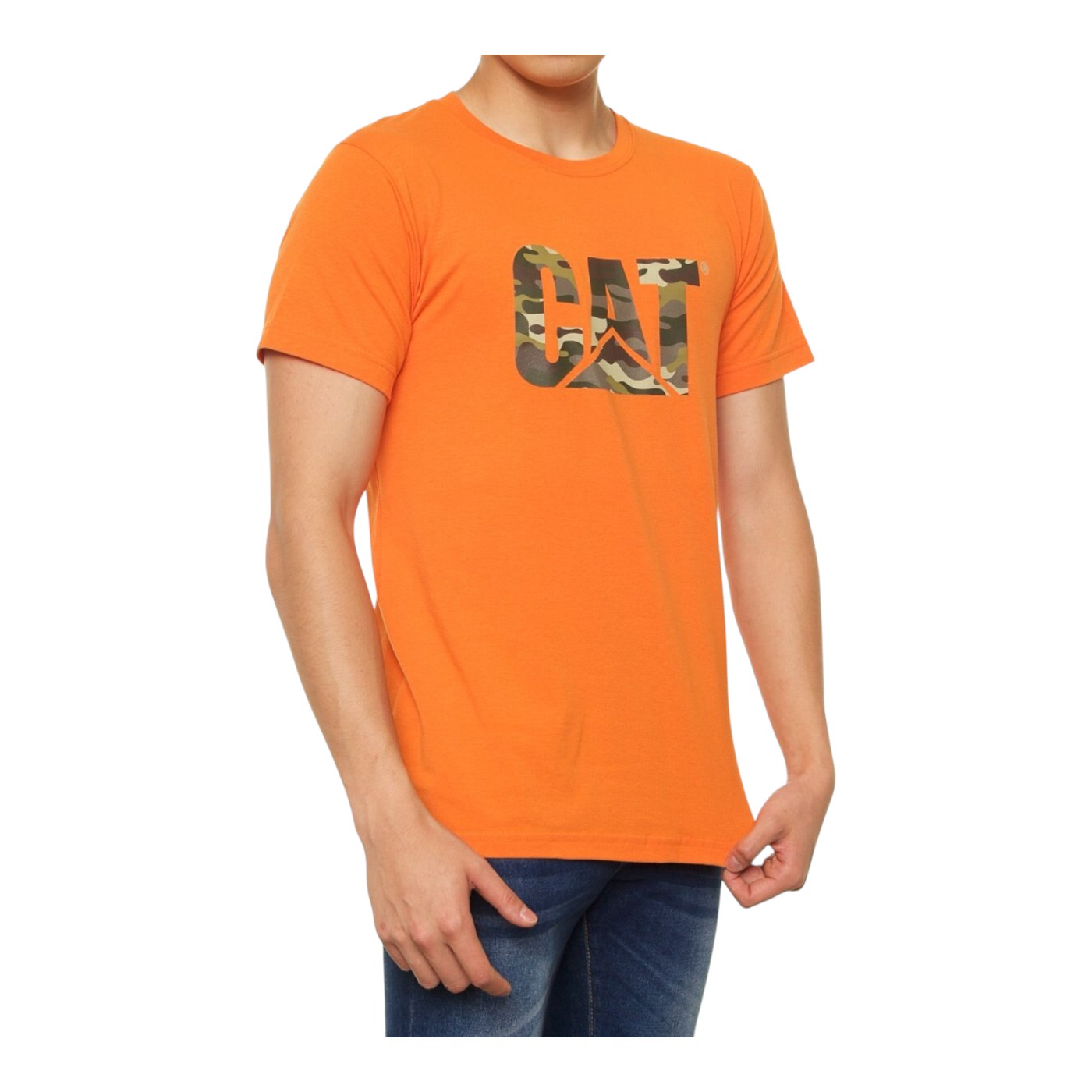 Foto 3 pulgar | Playera Cat 1510305na Para Hombre Color Naranja Modelo 1510305na