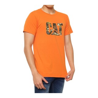 Foto 2 | Playera Cat 1510305na Para Hombre Color Naranja Modelo 1510305na