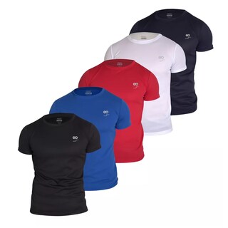 Foto 1 | Juego 5 Playeras Deportivas Cuello Redondo Hombre Talla G Eo Safe Imports Esi-14492-1 Multicolor